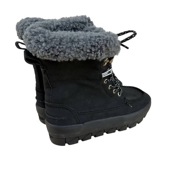 Sperry NWOB Juneau Lace Up Black Winter Boots STS86817 Size 5.5 Waterproof Suede - Picture 2 of 8